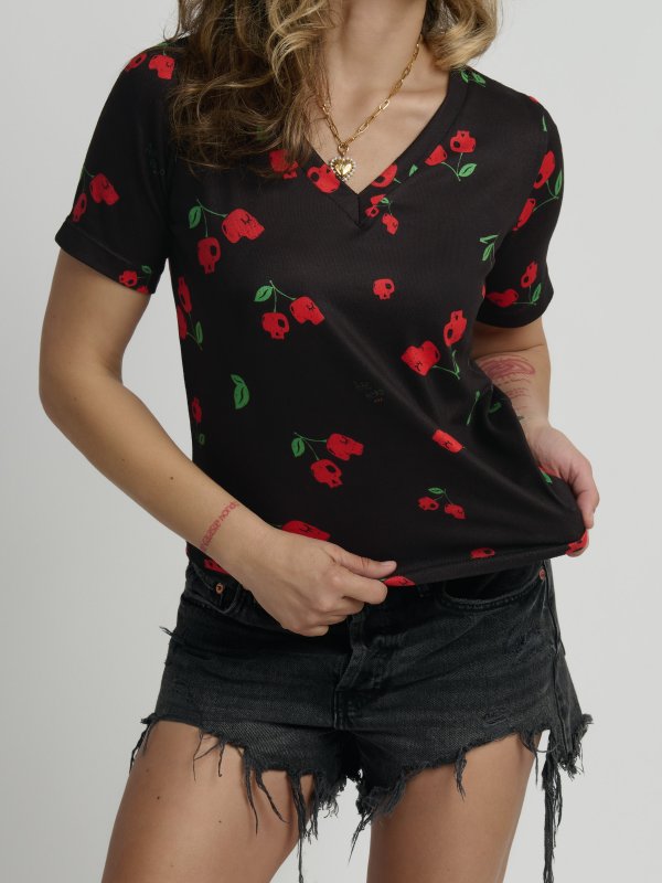 CAMISETA PICO "CEREZAS"