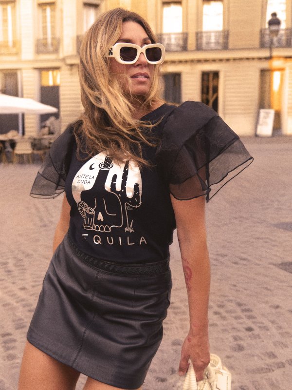CAMI "TEQUILA" ORGANZA NEGRA
