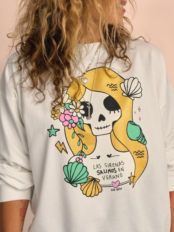 SUDADERA "SIRENA" CRUDA