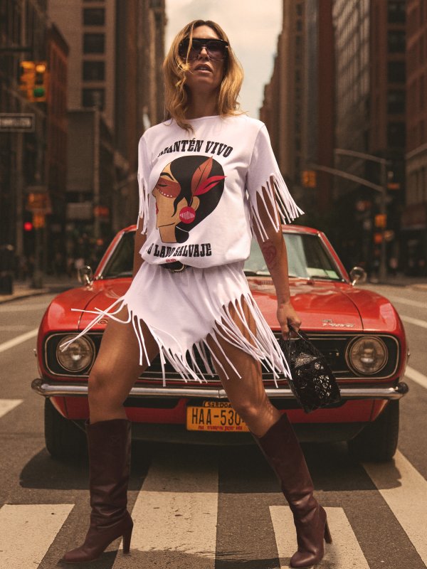 VESTIDO "INDIA SALVAJE" FLECOS