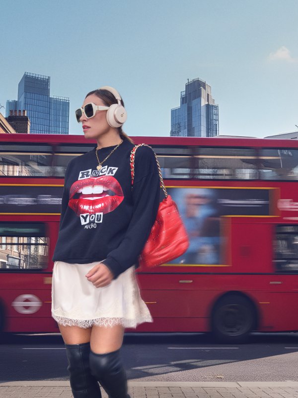 SUDADERA "LABIOS" ROCK YOU