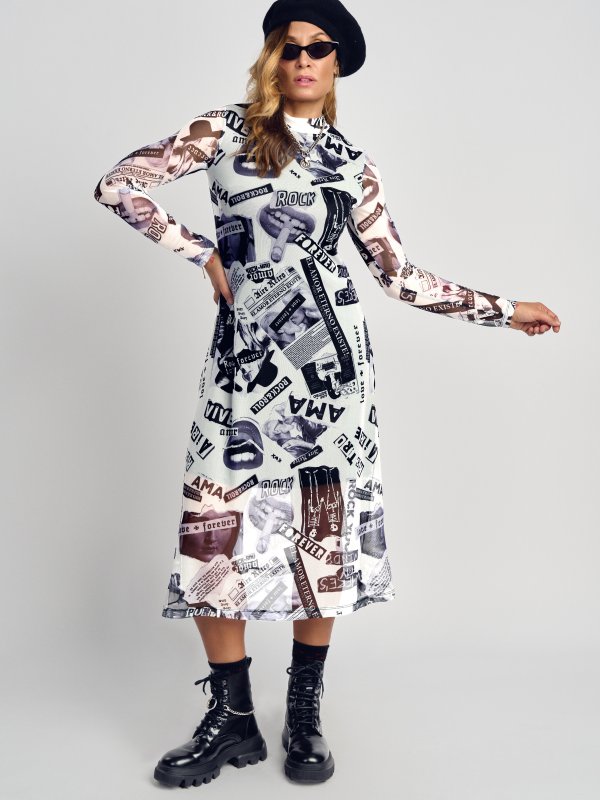 VESTIDO "COLLAGE" BLANCO