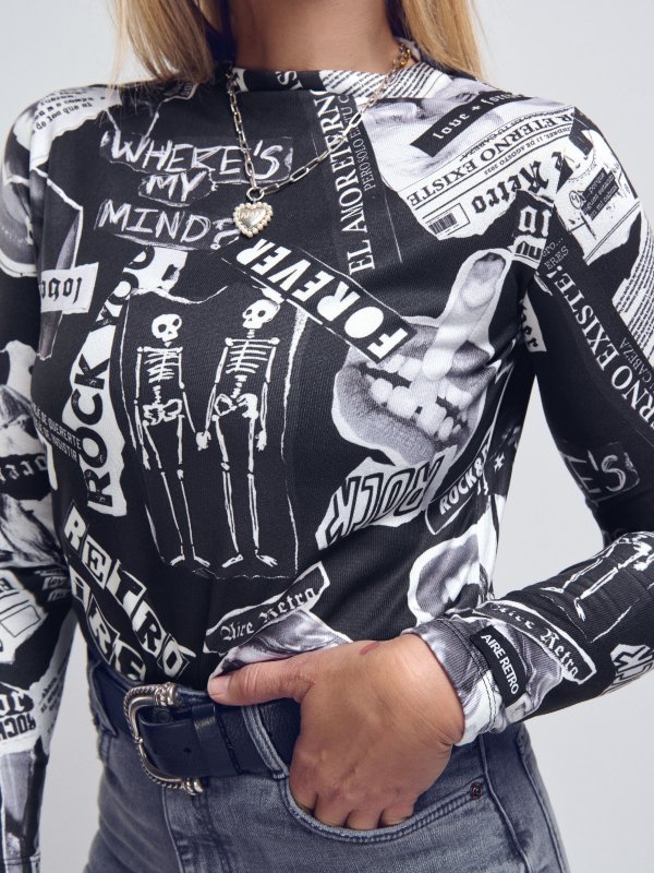 CAMISETA "COLLAGE" NEGRA