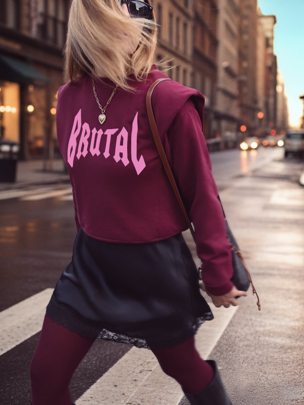 SUDADERA BURDEOS "BRUTAL"