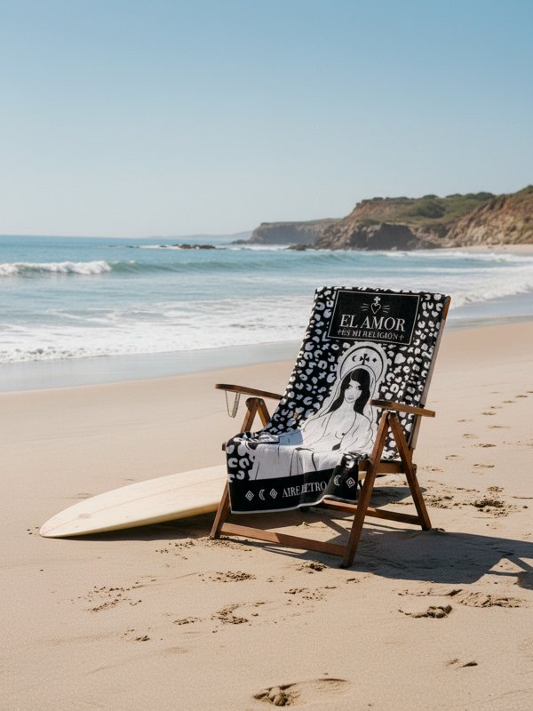 TOALLA ''RELIGIÓN'' NEGRA