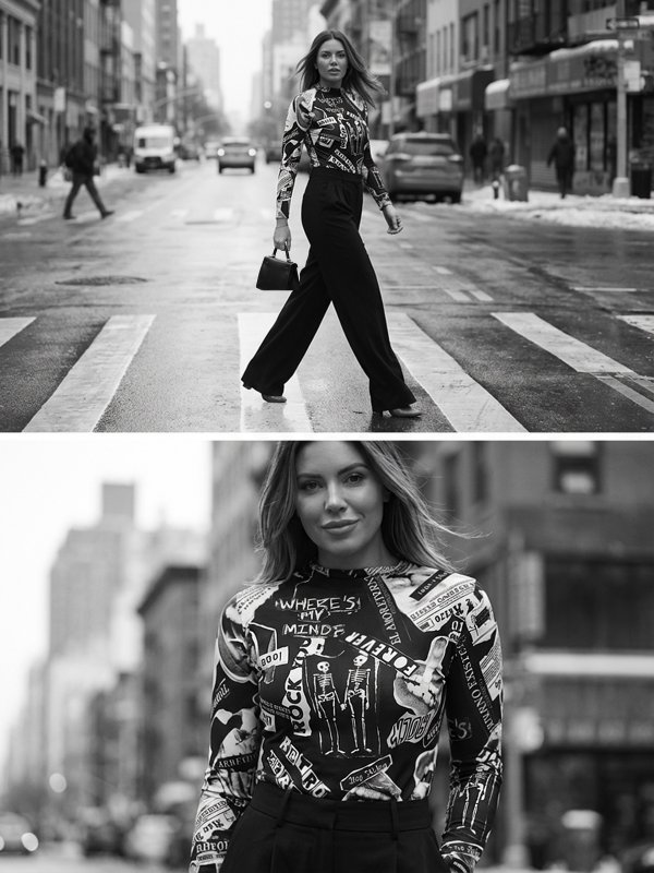 CAMISETA "COLLAGE" NEGRA