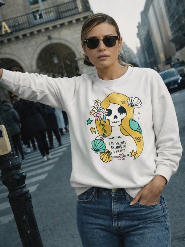 SUDADERA "SIRENA" CRUDA