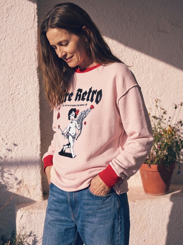 SUDADERA ROSA "CUPIDA"