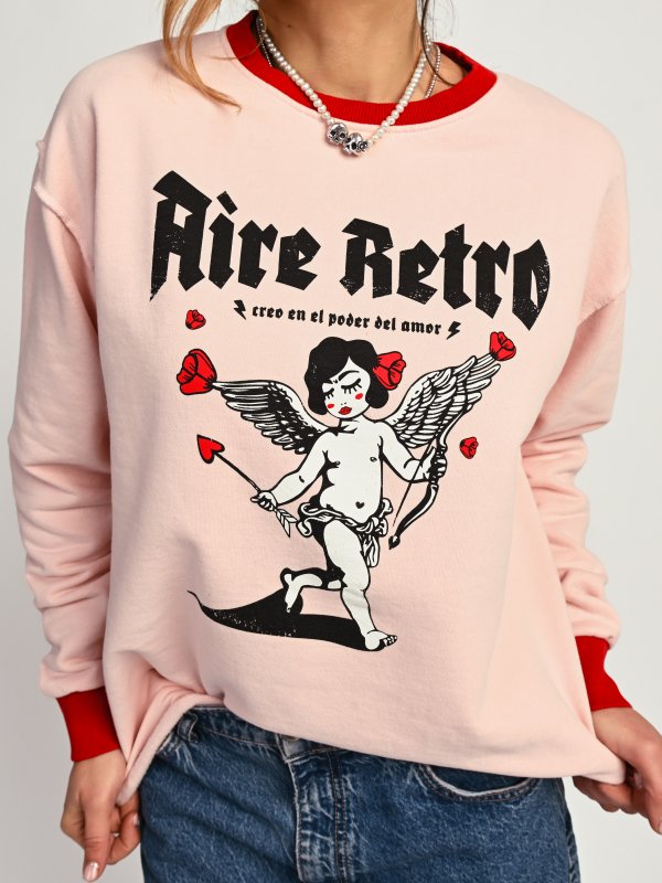 SUDADERA ROSA "CUPIDA"