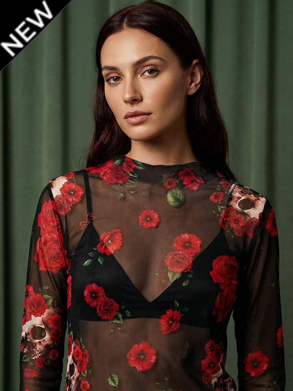 CAMISETA TUL "ROSAS"