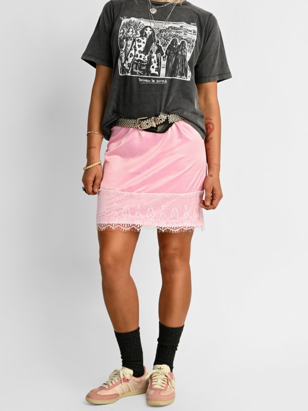 FALDA BLONDA "JANE" ROSA