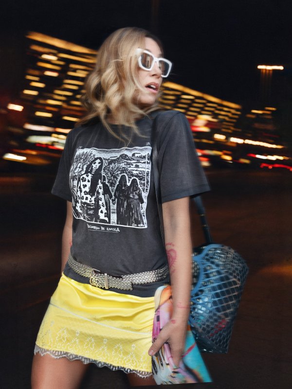 FALDA BLONDA "JANE" AMARILLA