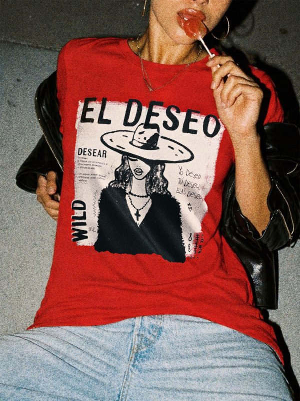 CAMISETA ROJA "DESEO"