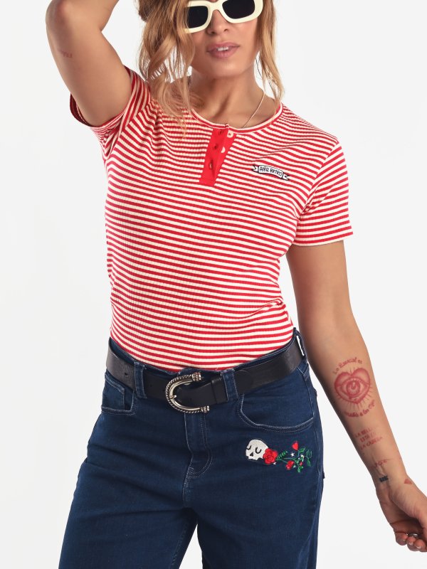 CAMI RAYAS ROJA "AIRE RETRO"