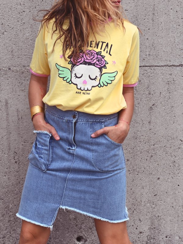 CAMISETA "PAZ MENTAL" AMARILLA