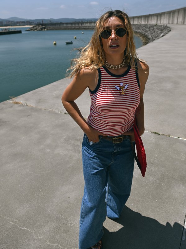 CAMI CHICA "ANCLA" NAVY