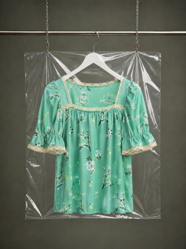 CAMISA "FLORA" VERDE AGUA