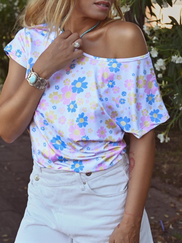 CAMISETA CRU "FLOWER POWER"