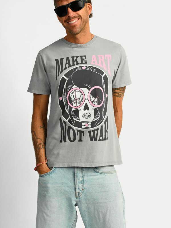 CAMISETA GRIS "MAKE ART"