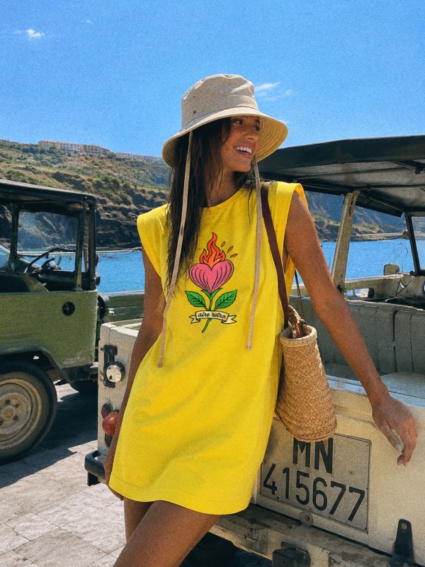 VESTIDO AMARILLO "FLOR"
