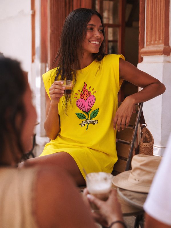 VESTIDO AMARILLO "FLOR"